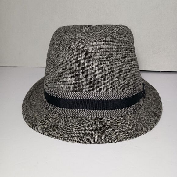 Vintage Stetson Gray Wool Tweed Fedora Hat Size 7 3/8 Cap Sherlock Holmes - Picture 14 of 15